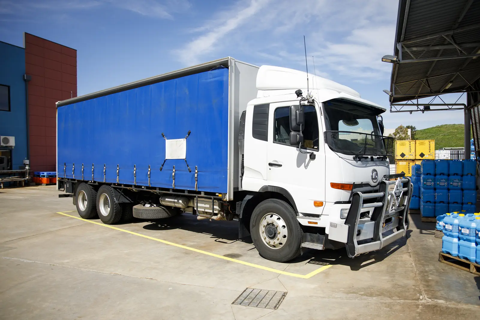 AGent delivery truck loaded at the Bassendean plant