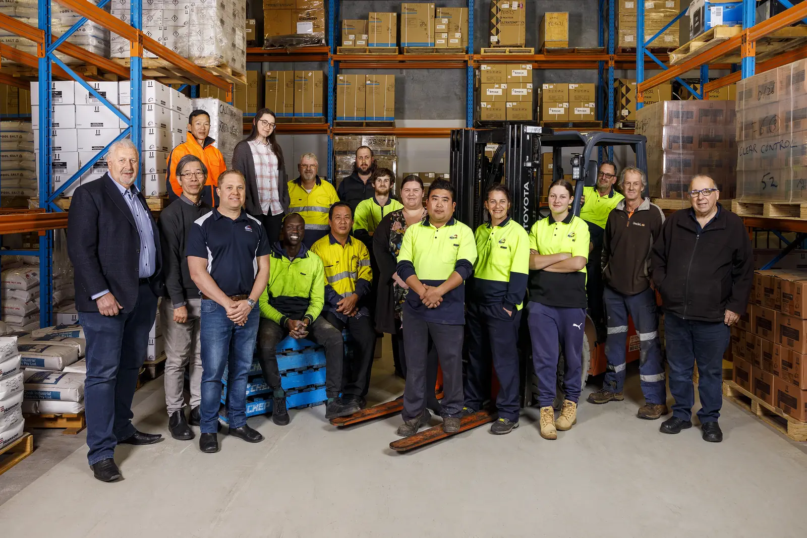 The AGent Sales & Services team at the Bassendean warehouse